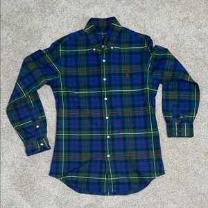 Polo by Ralph Lauren Blue and Green Casual Button Down Shirt
